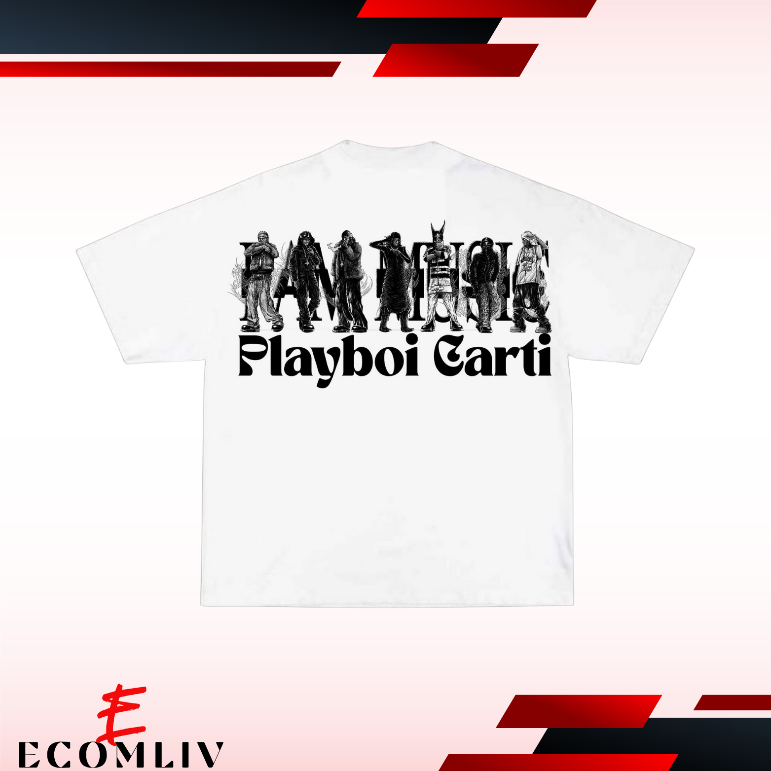 Playboi Carti 2025 I Am Music T-Shirt, Playboi Yvl T-Shirt, Opium Rolling Loud Live T-Shirt